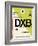 DXB Dubai Luggage Tag I-NaxArt-Framed Art Print