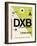 DXB Dubai Luggage Tag I-NaxArt-Framed Art Print