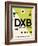 DXB Dubai Luggage Tag I-NaxArt-Framed Art Print