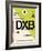 DXB Dubai Luggage Tag I-NaxArt-Framed Art Print