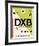 DXB Dubai Luggage Tag I-NaxArt-Framed Art Print