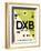 DXB Dubai Luggage Tag I-NaxArt-Framed Art Print