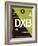 DXB Dubai Luggage Tag II-NaxArt-Framed Art Print