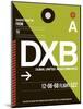 DXB Dubai Luggage Tag II-NaxArt-Mounted Art Print