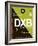 DXB Dubai Luggage Tag II-NaxArt-Framed Art Print