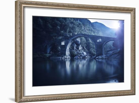 Dyavolski Most Arch Bridge in the Rhodope Mountains, Ardino, Bulgaria-null-Framed Photographic Print