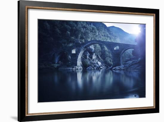 Dyavolski Most Arch Bridge in the Rhodope Mountains, Ardino, Bulgaria-null-Framed Photographic Print