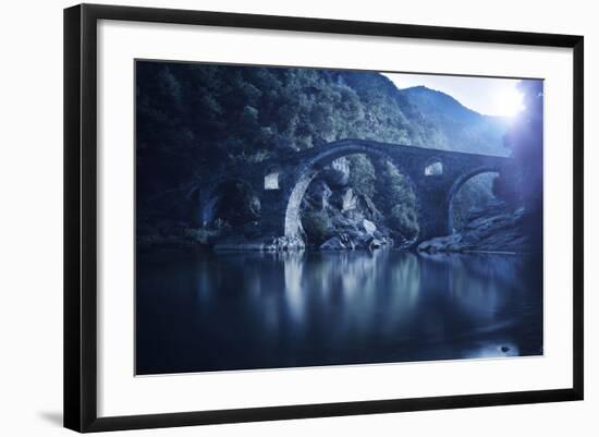 Dyavolski Most Arch Bridge in the Rhodope Mountains, Ardino, Bulgaria-null-Framed Photographic Print