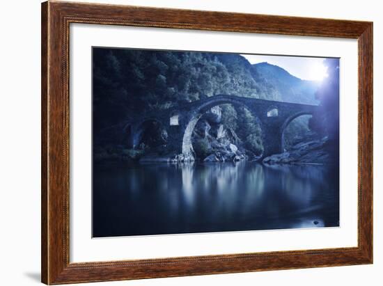 Dyavolski Most Arch Bridge in the Rhodope Mountains, Ardino, Bulgaria-null-Framed Photographic Print