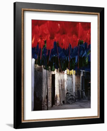 Dyed Wool, Marrakesh, Morocco, North Africa, Africa-Adam Woolfitt-Framed Photographic Print