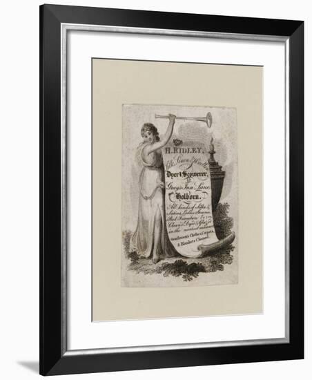 Dyer and Scowerer, H Ridley, Trade Card-null-Framed Giclee Print
