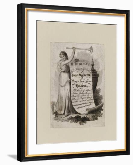 Dyer and Scowerer, H Ridley, Trade Card-null-Framed Giclee Print