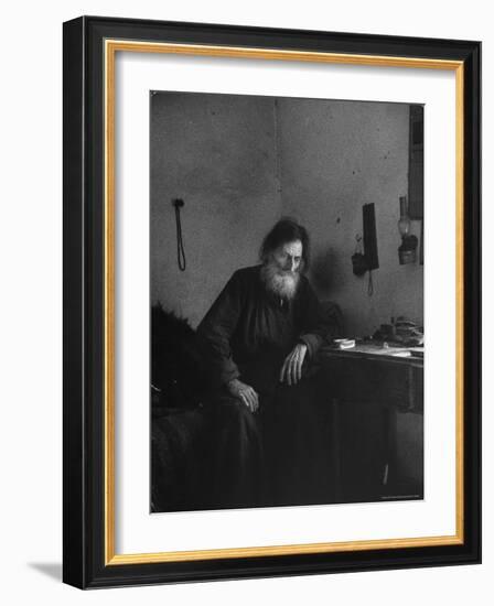 Dying Monk in a Monastery in Thessaly Contemplates His Death-Alfred Eisenstaedt-Framed Photographic Print