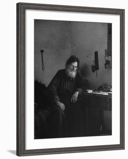 Dying Monk in a Monastery in Thessaly Contemplates His Death-Alfred Eisenstaedt-Framed Photographic Print