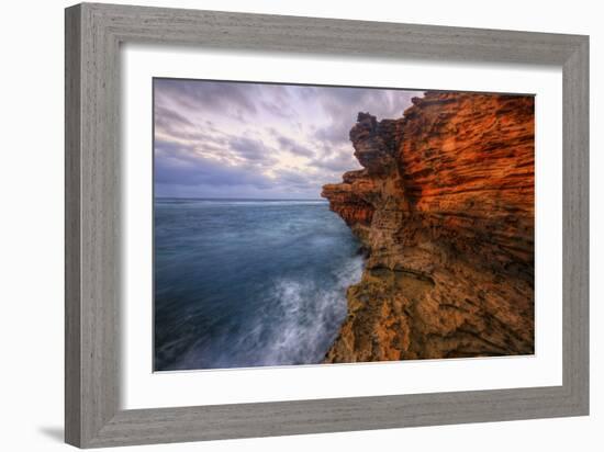 Dynamic Seascape Textures, Kauai Hawaii-Vincent James-Framed Photographic Print