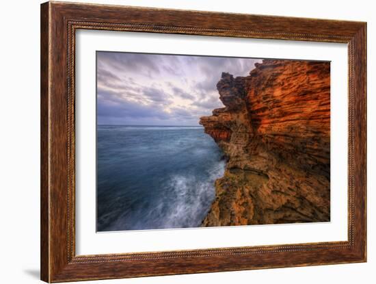 Dynamic Seascape Textures, Kauai Hawaii-Vincent James-Framed Photographic Print