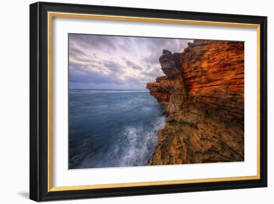 Dynamic Seascape Textures, Kauai Hawaii-Vincent James-Framed Photographic Print