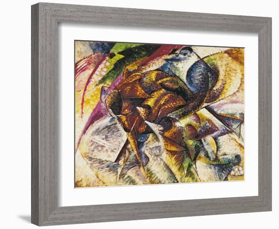 Dynamism of a Cyclist, 1913-Umberto Boccioni-Framed Giclee Print