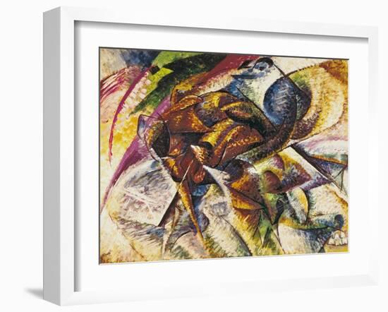 Dynamism of a Cyclist, 1913-Umberto Boccioni-Framed Giclee Print