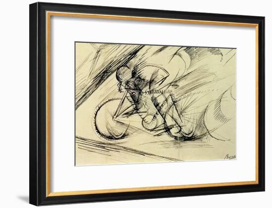 Dynamism of a Cyclist, 1913-Umberto Boccioni-Framed Giclee Print