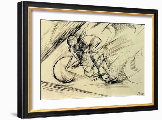 Dynamism of a Cyclist, 1913-Umberto Boccioni-Framed Giclee Print