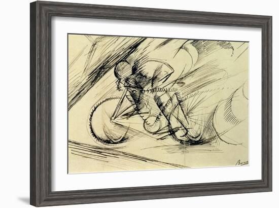 Dynamism of a Cyclist, 1913-Umberto Boccioni-Framed Premium Giclee Print