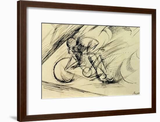 Dynamism of a Cyclist, 1913-Umberto Boccioni-Framed Premium Giclee Print