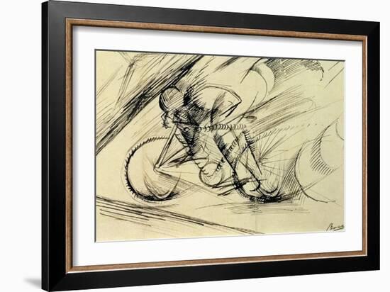 Dynamism of a Cyclist, 1913-Umberto Boccioni-Framed Premium Giclee Print