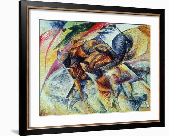 Dynamism of a Cyclist (Dinamismo Di Un Ciclista) 1913-Umberto Boccioni-Framed Giclee Print