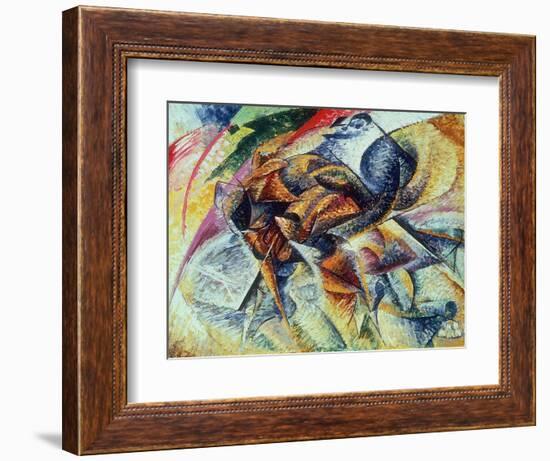 Dynamism of a Cyclist (Dinamismo Di Un Ciclista) 1913-Umberto Boccioni-Framed Premium Giclee Print