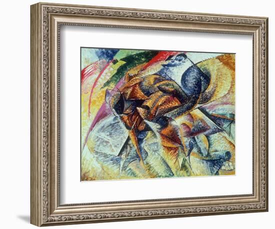 Dynamism of a Cyclist (Dinamismo Di Un Ciclista) 1913-Umberto Boccioni-Framed Giclee Print