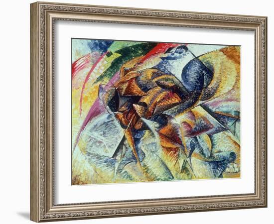 Dynamism of a Cyclist (Dinamismo Di Un Ciclista) 1913-Umberto Boccioni-Framed Giclee Print