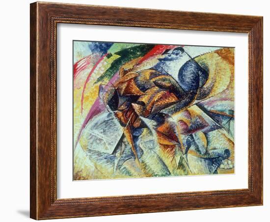 Dynamism of a Cyclist (Dinamismo Di Un Ciclista) 1913-Umberto Boccioni-Framed Giclee Print