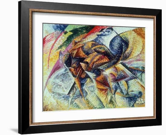 Dynamism of a Cyclist (Dinamismo Di Un Ciclista) 1913-Umberto Boccioni-Framed Giclee Print