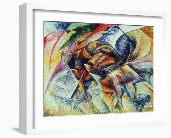 Dynamism of a Cyclist (Dinamismo Di Un Ciclista) 1913-Umberto Boccioni-Framed Giclee Print