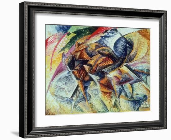 Dynamism of a Cyclist (Dinamismo Di Un Ciclista) 1913-Umberto Boccioni-Framed Giclee Print