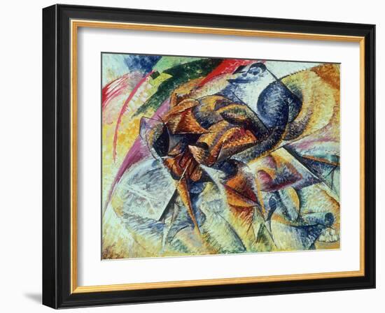 Dynamism of a Cyclist (Dinamismo Di Un Ciclista) 1913-Umberto Boccioni-Framed Giclee Print