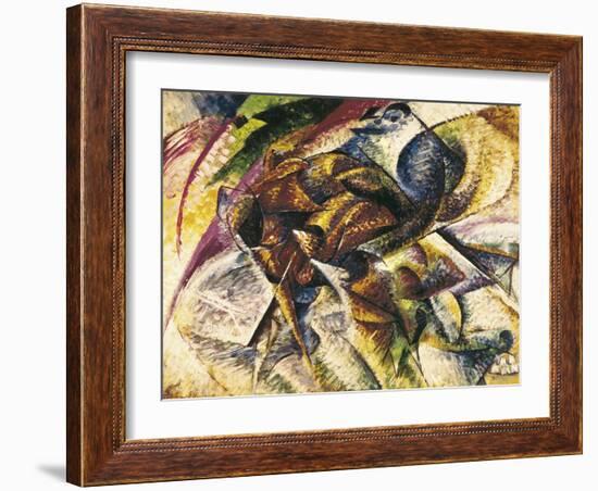 Dynamism of a Cyclist-Umberto Boccioni-Framed Art Print