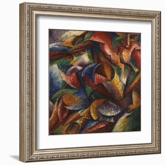 Dynamism of a Human Body (Dinamismo Di Un Corpo Umano)-Umberto Boccioni-Framed Giclee Print