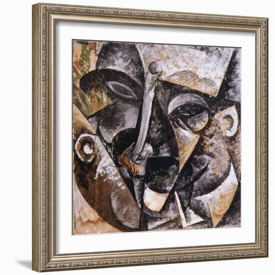 Dynamism of a Man's Head, 1914-Umberto Boccioni-Framed Giclee Print