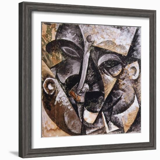 Dynamism of a Man's Head, 1914-Umberto Boccioni-Framed Giclee Print