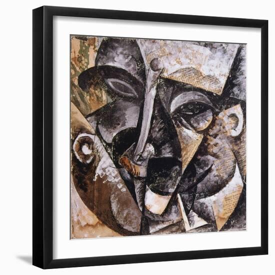 Dynamism of a Man's Head, 1914-Umberto Boccioni-Framed Giclee Print