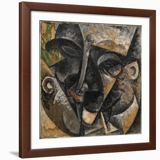 Dynamism of a Man's Head or Composition of a Woman's Head (Dinamismo Di Una Testa Di Uomo)-Umberto Boccioni-Framed Giclee Print