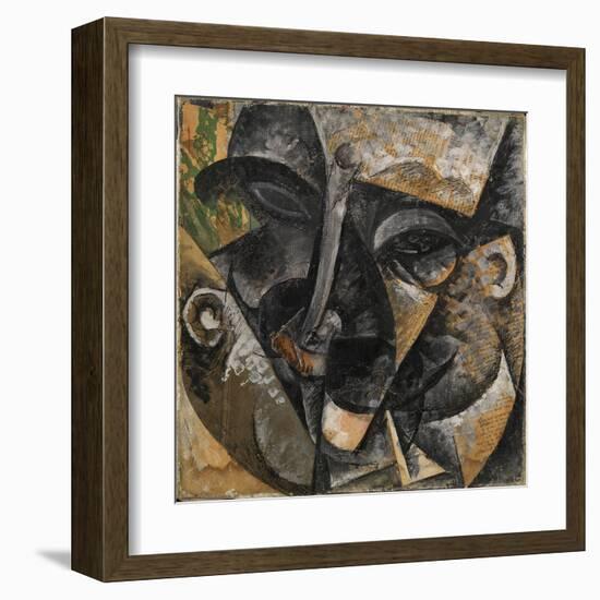 Dynamism of a Man's Head or Composition of a Woman's Head (Dinamismo Di Una Testa Di Uomo)-Umberto Boccioni-Framed Giclee Print