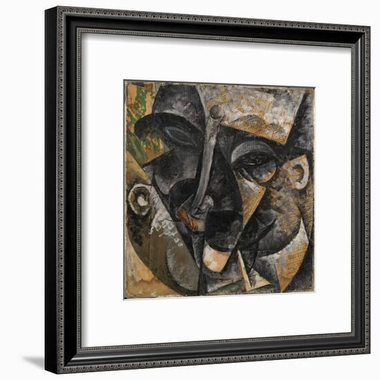 Dynamism of a Man's Head or Composition of a Woman's Head (Dinamismo Di Una Testa Di Uomo)-Umberto Boccioni-Framed Giclee Print