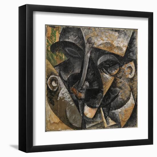 Dynamism of a Man's Head or Composition of a Woman's Head (Dinamismo Di Una Testa Di Uomo)-Umberto Boccioni-Framed Giclee Print