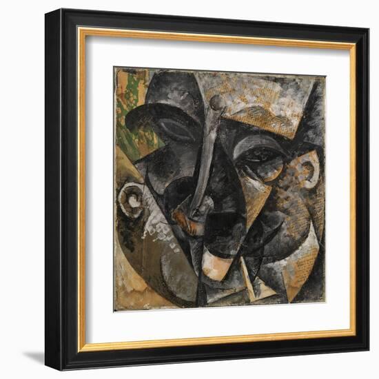 Dynamism of a Man's Head or Composition of a Woman's Head (Dinamismo Di Una Testa Di Uomo)-Umberto Boccioni-Framed Giclee Print