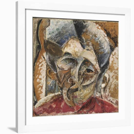 Dynamism of a Woman's Head or Head of a Woman or Decomposition of a Woman's Head-Umberto Boccioni-Framed Giclee Print