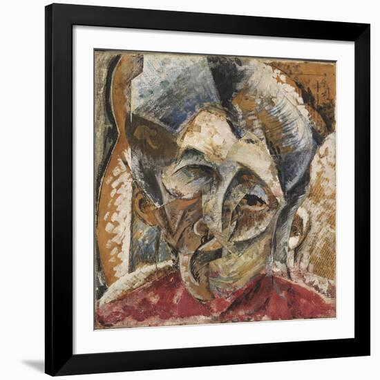 Dynamism of a Woman's Head or Head of a Woman or Decomposition of a Woman's Head-Umberto Boccioni-Framed Giclee Print