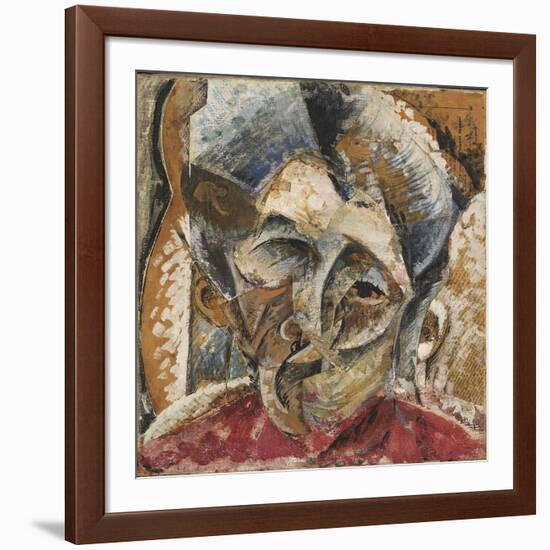 Dynamism of a Woman's Head or Head of a Woman or Decomposition of a Woman's Head-Umberto Boccioni-Framed Giclee Print